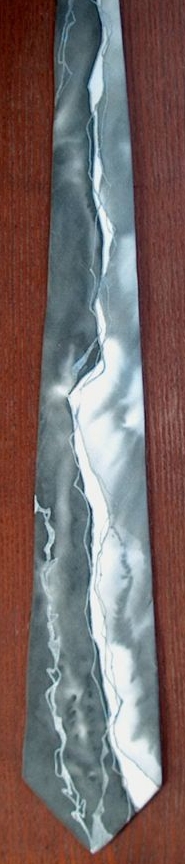 Foto: Hedvábná kravata černá blesk