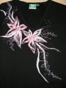 foto: Dámské tričko růžové květy